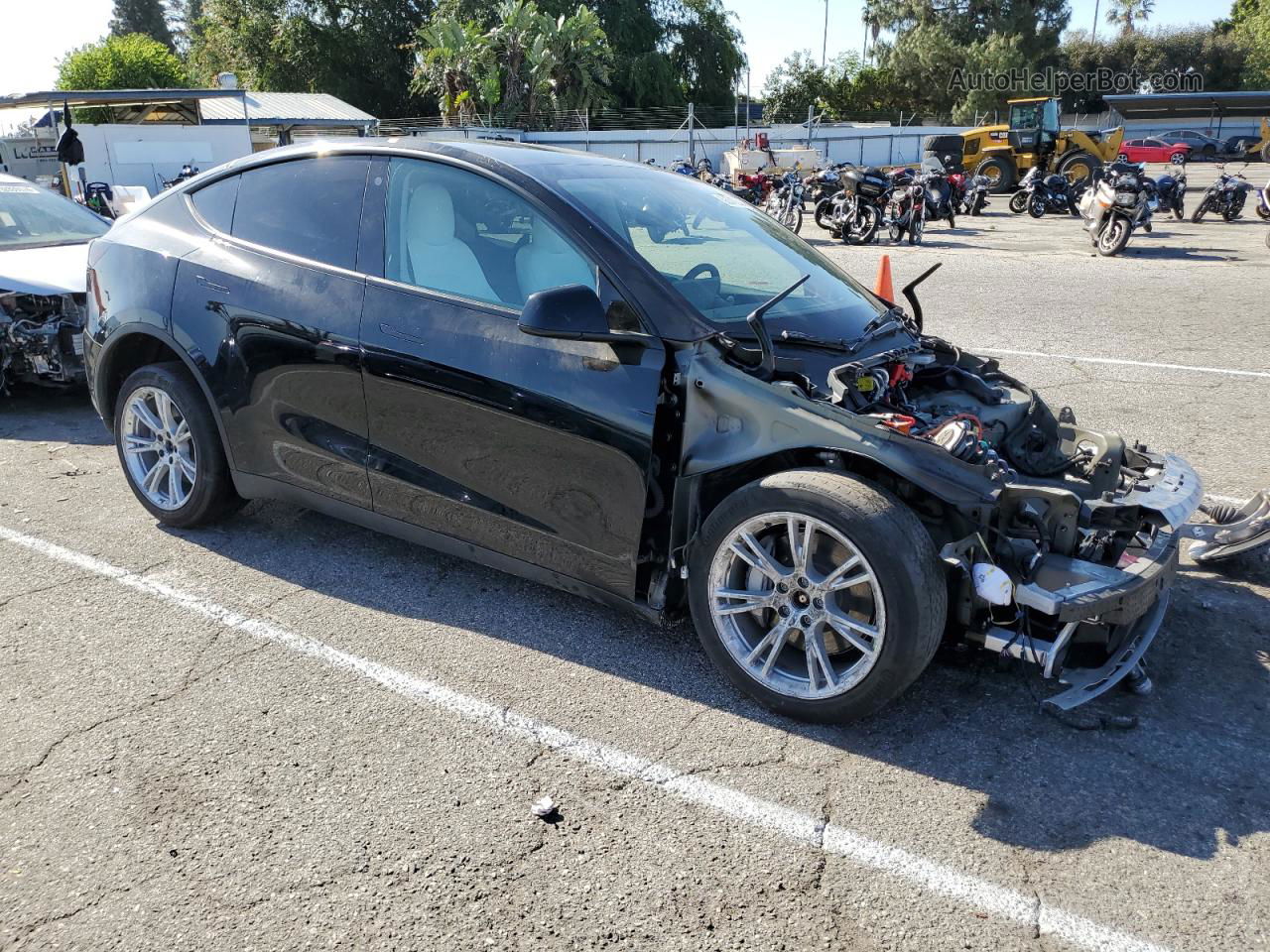 2022 Tesla Model Y  Black vin: 7SAYGDEE2NF463165