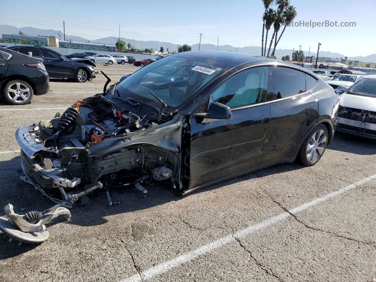 2022 Tesla Model Y  Black vin: 7SAYGDEE2NF463165