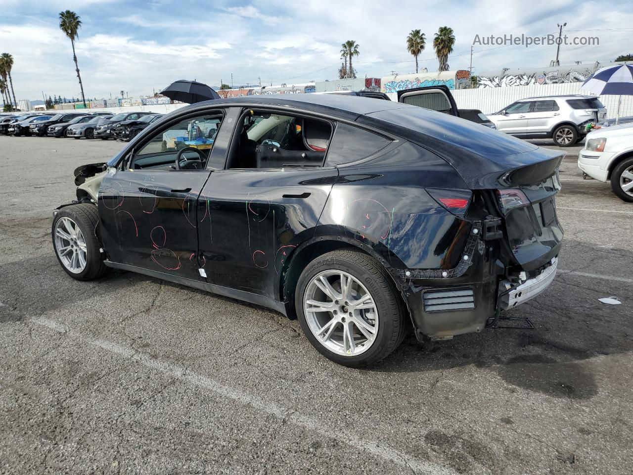 2022 Tesla Model Y  Black vin: 7SAYGDEE2NF505821