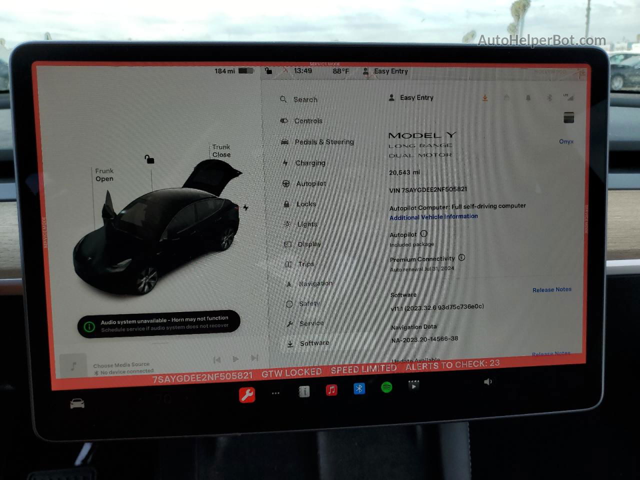 2022 Tesla Model Y  Black vin: 7SAYGDEE2NF505821