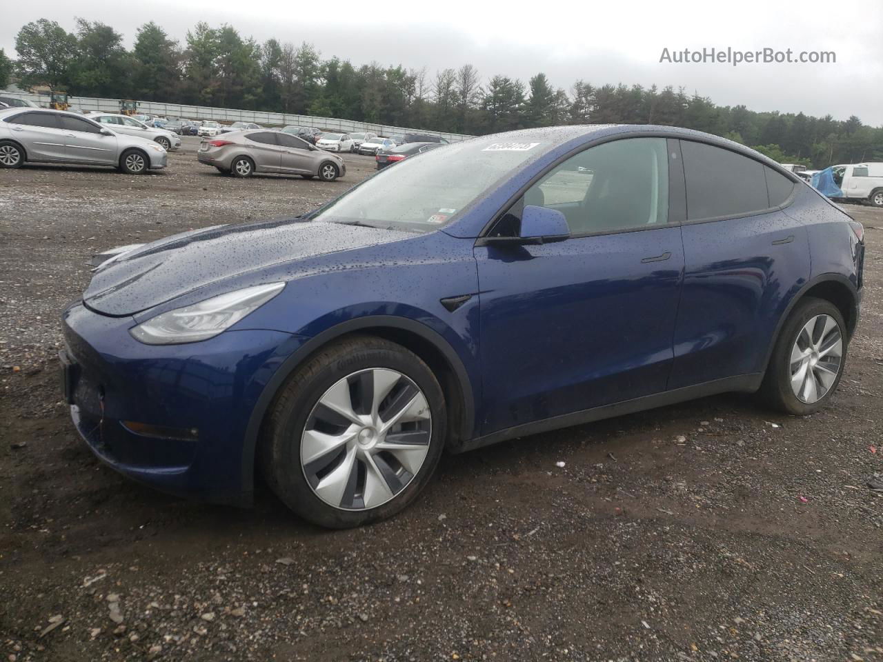 2022 Tesla Model Y  Blue vin: 7SAYGDEE3NF321083