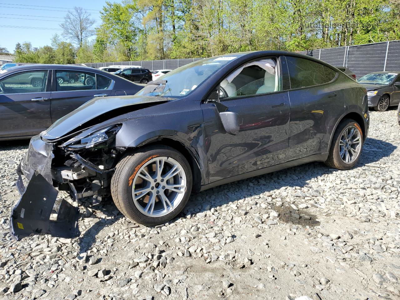 2022 Tesla Model Y  Gray vin: 7SAYGDEE3NF368632