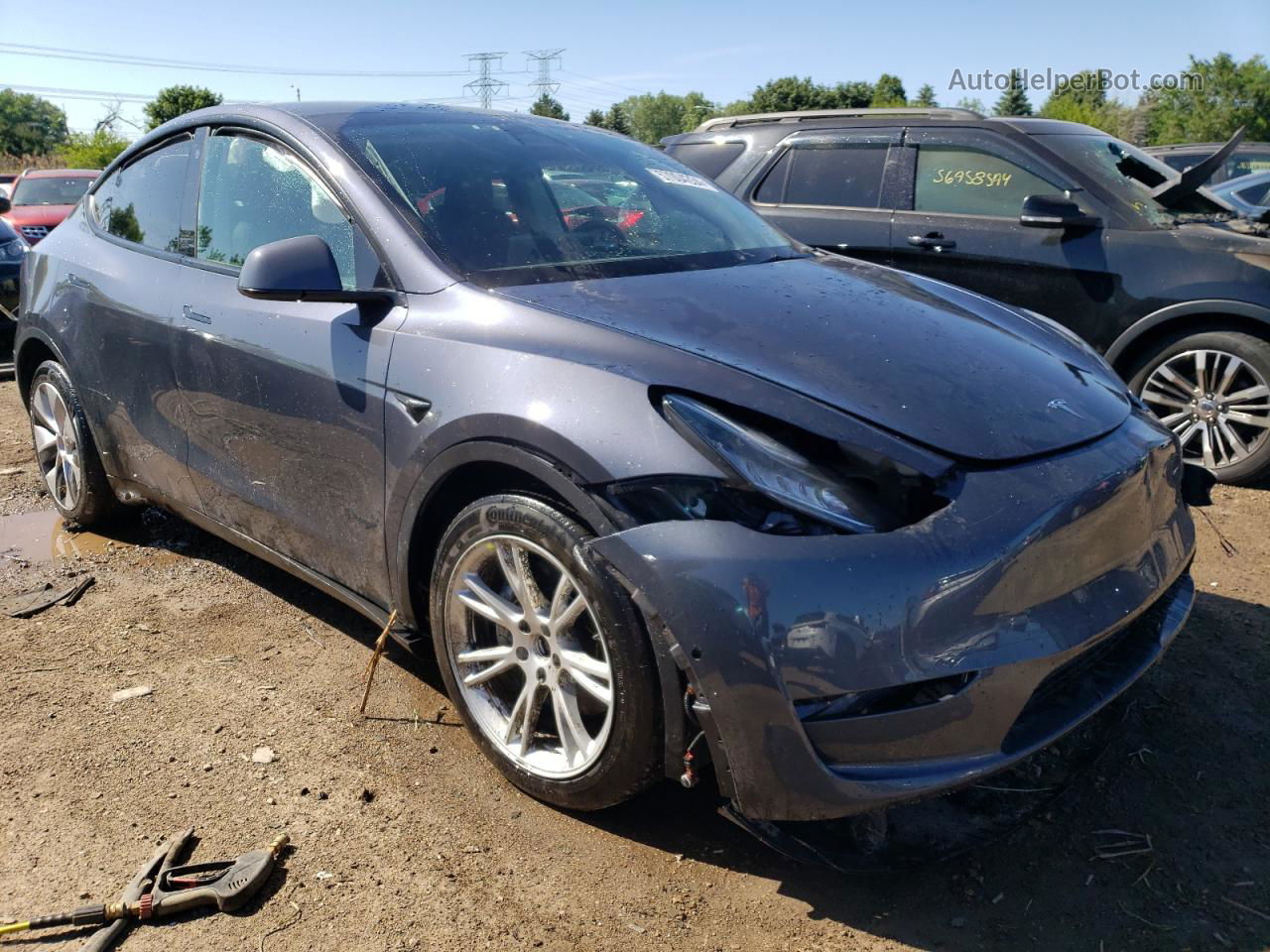 2022 Tesla Model Y  Charcoal vin: 7SAYGDEE5NF490960