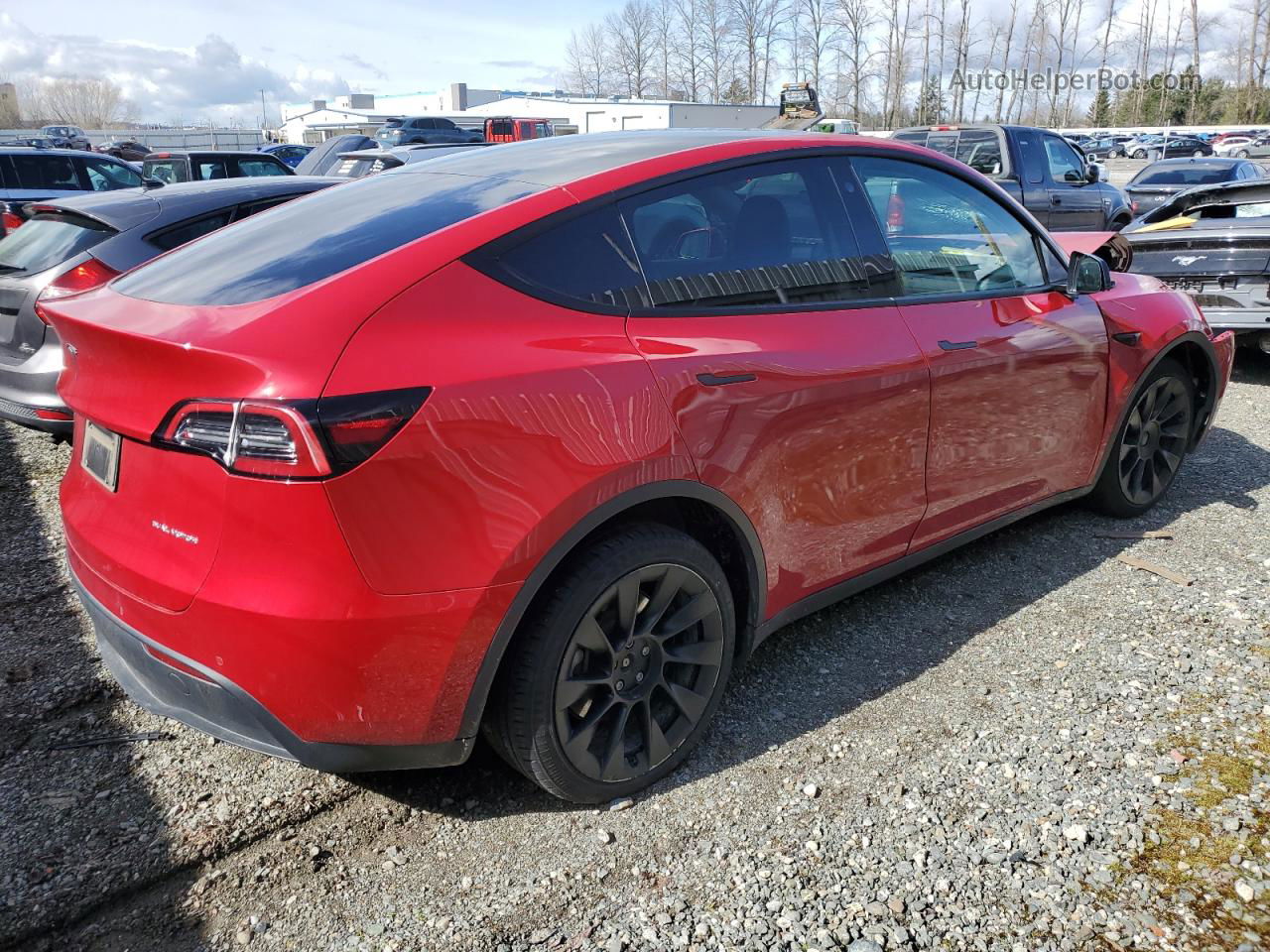 2022 Tesla Model Y  Red vin: 7SAYGDEE6NF386719