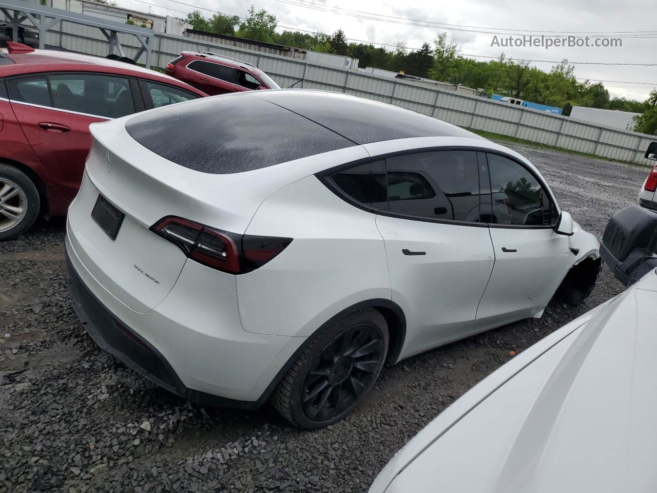 2022 Tesla Model Y  White vin: 7SAYGDEE8NA017244