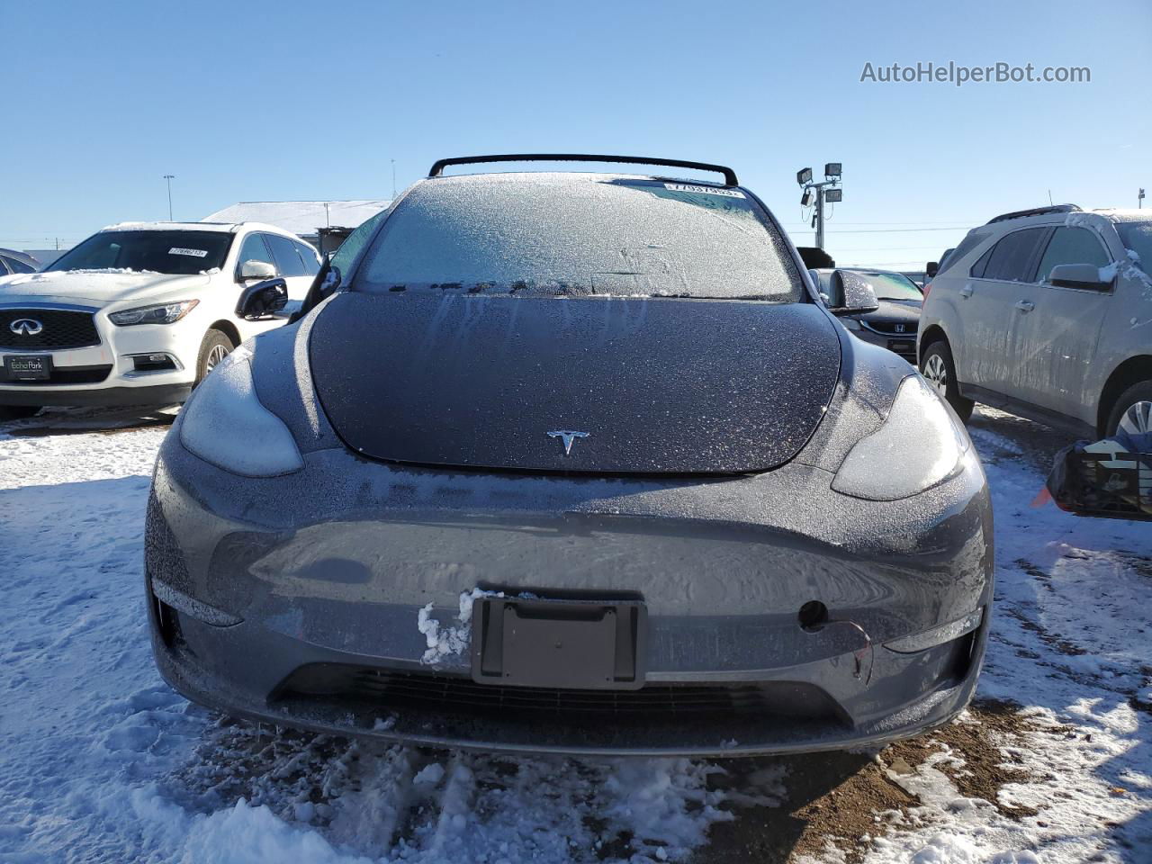 2022 Tesla Model Y  Gray vin: 7SAYGDEE8NF433359