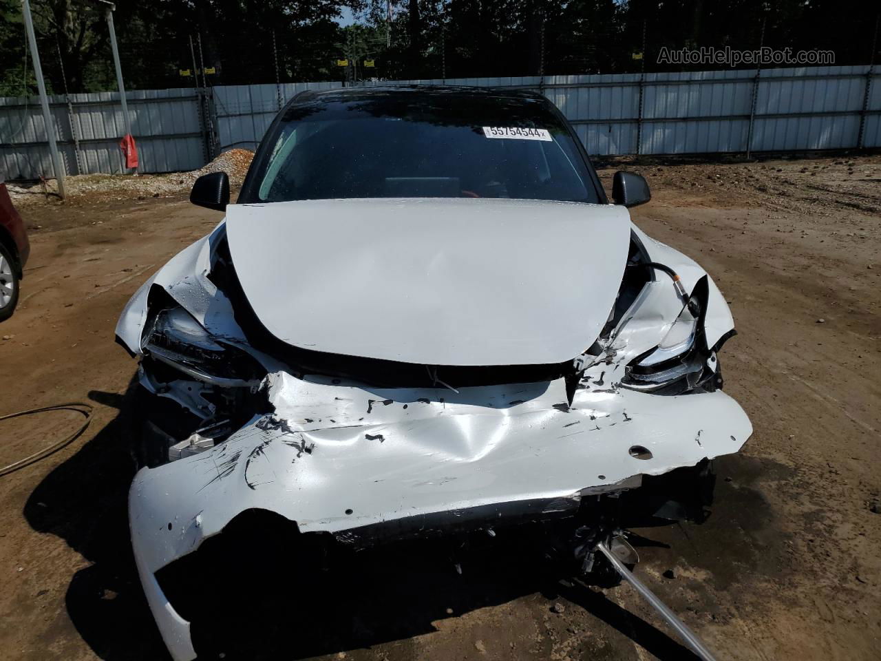 2022 Tesla Model Y  White vin: 7SAYGDEE9NF308290