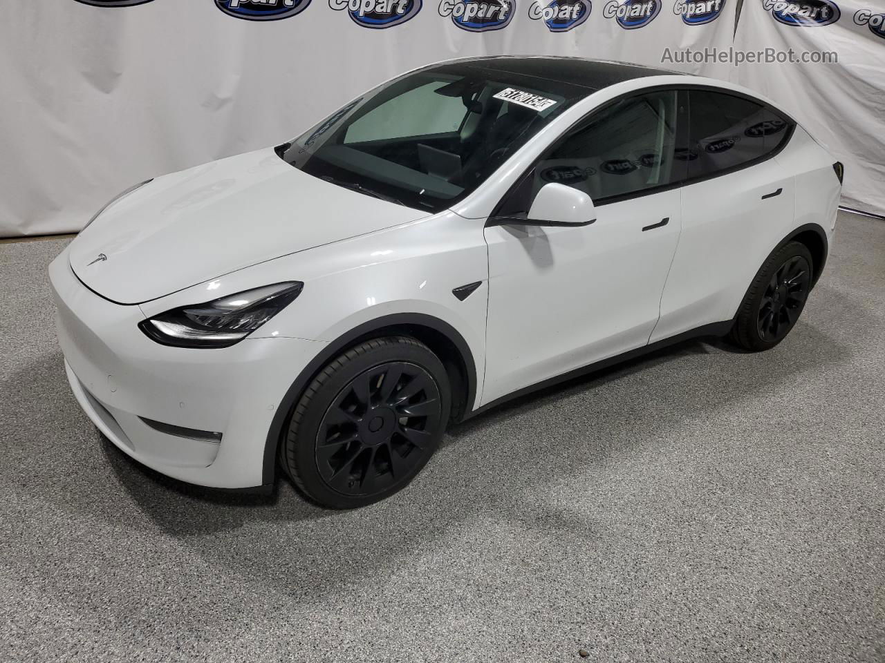 2022 Tesla Model Y  White vin: 7SAYGDEE9NF385712