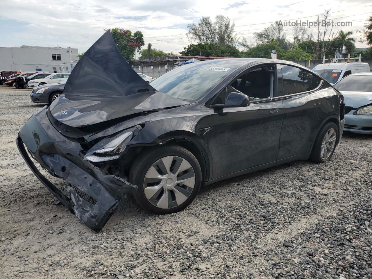 2022 Tesla Model Y  Black vin: 7SAYGDEE9NF441714