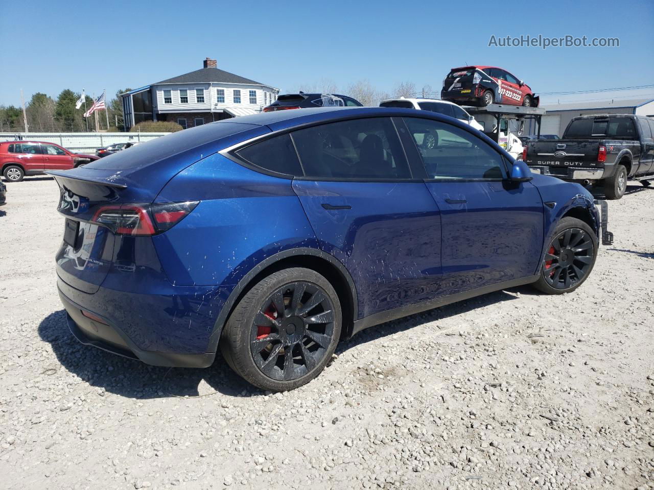 2022 Tesla Model Y  Blue vin: 7SAYGDEEXNF367445