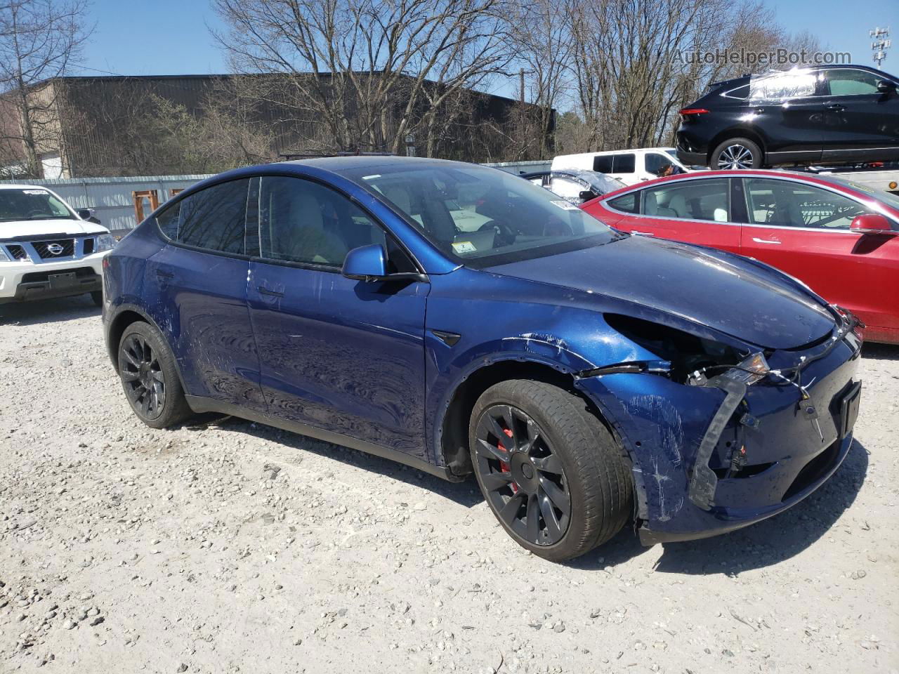 2022 Tesla Model Y  Blue vin: 7SAYGDEEXNF367445