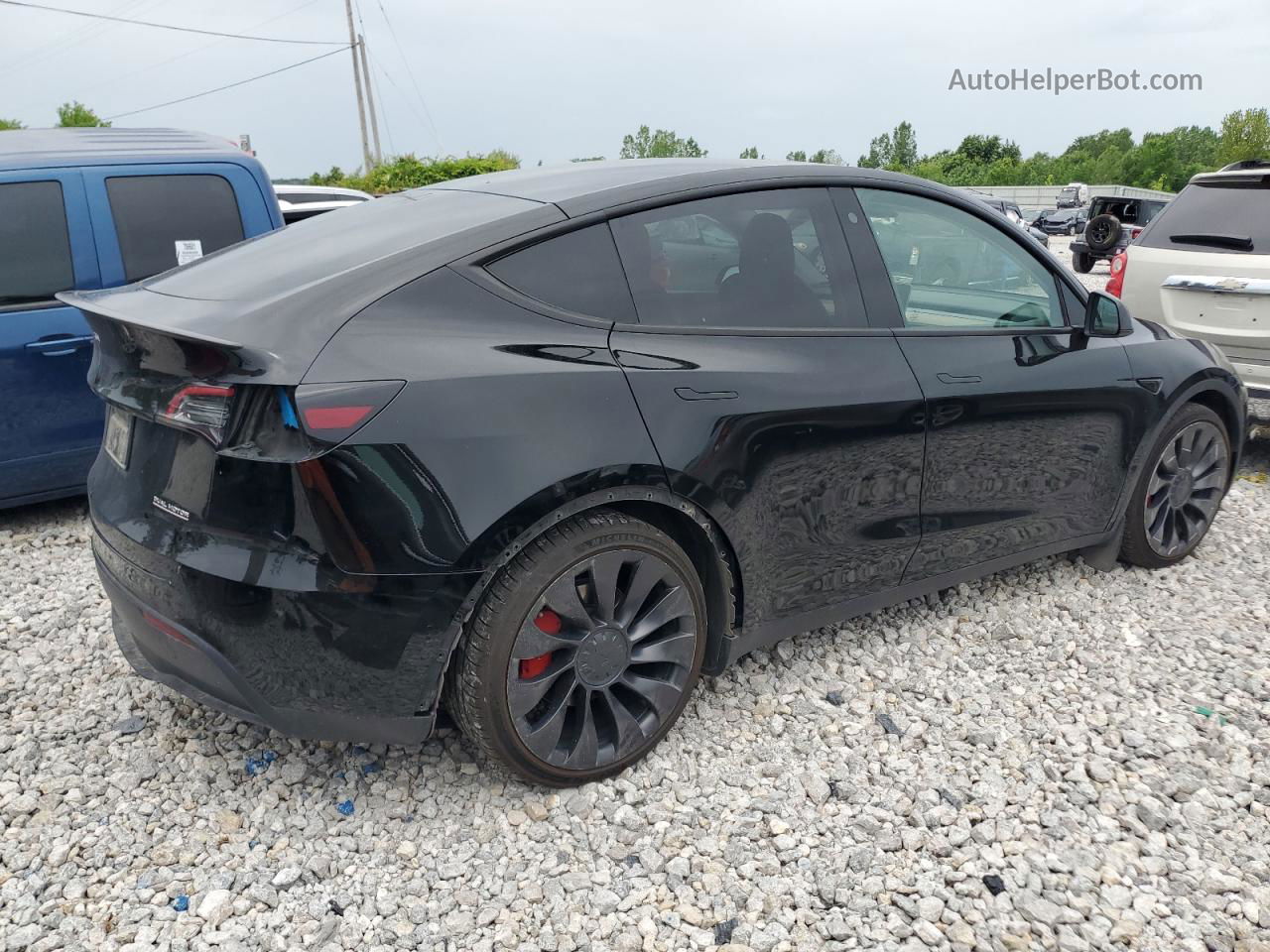 2022 Tesla Model Y  Black vin: 7SAYGDEF0NF397482