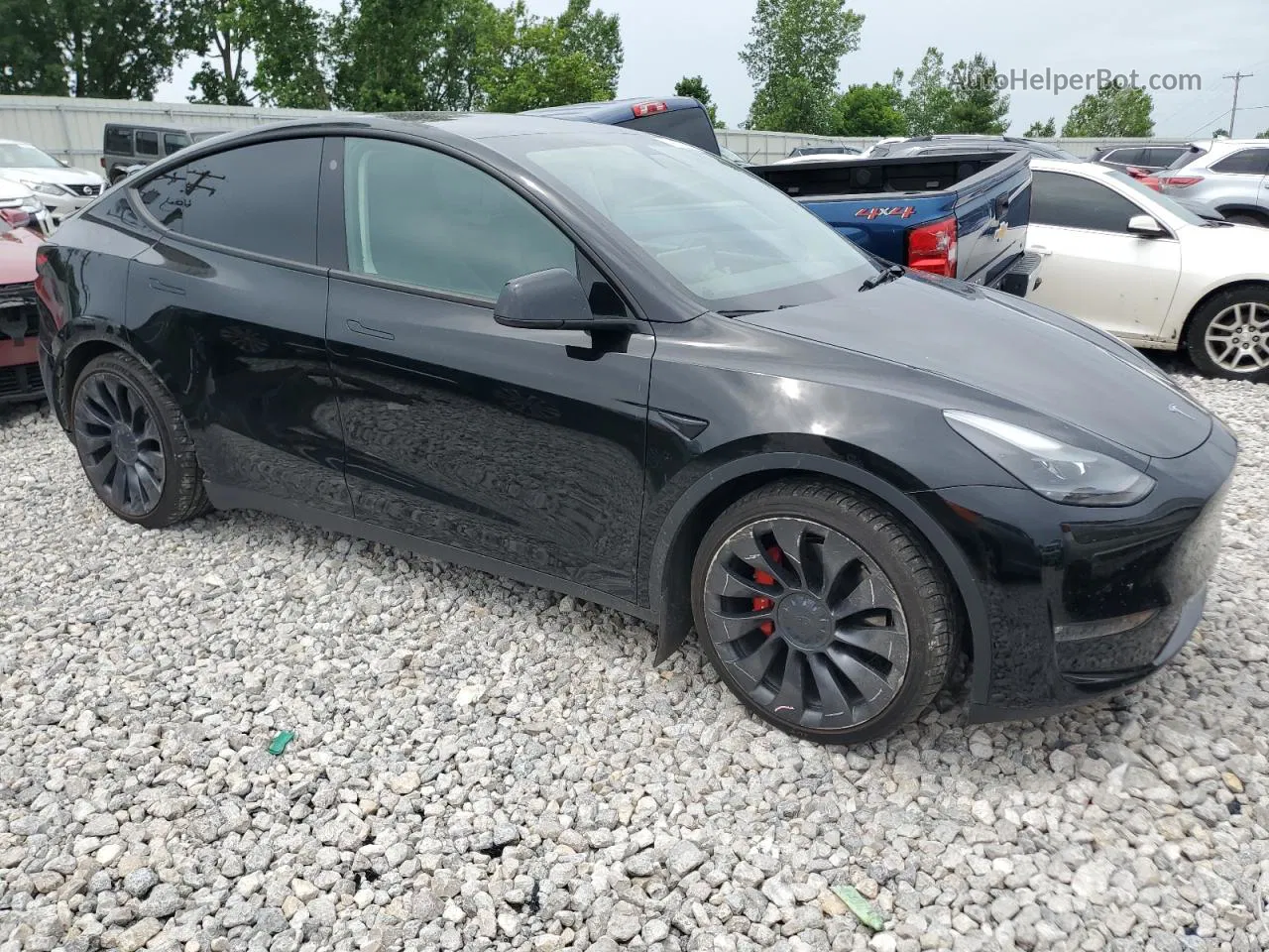 2022 Tesla Model Y  Black vin: 7SAYGDEF0NF397482