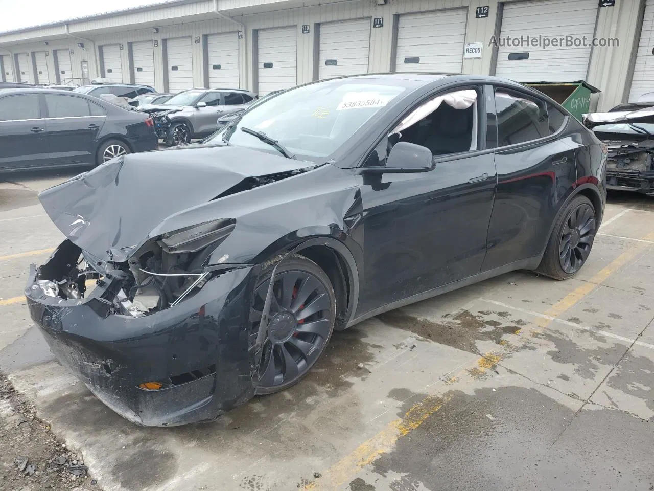 2022 Tesla Model Y  Black vin: 7SAYGDEF1NF462372