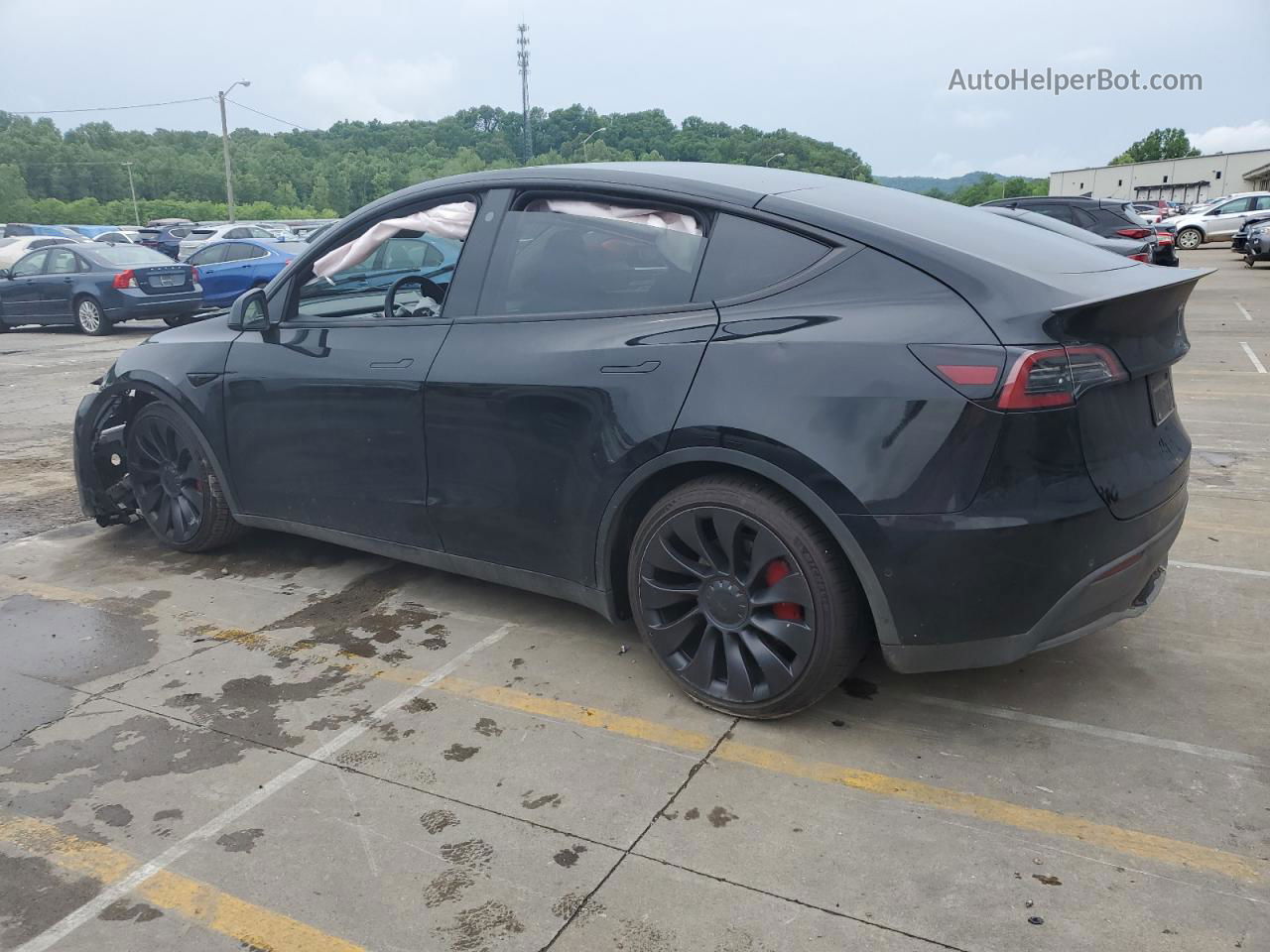 2022 Tesla Model Y  Black vin: 7SAYGDEF1NF462372