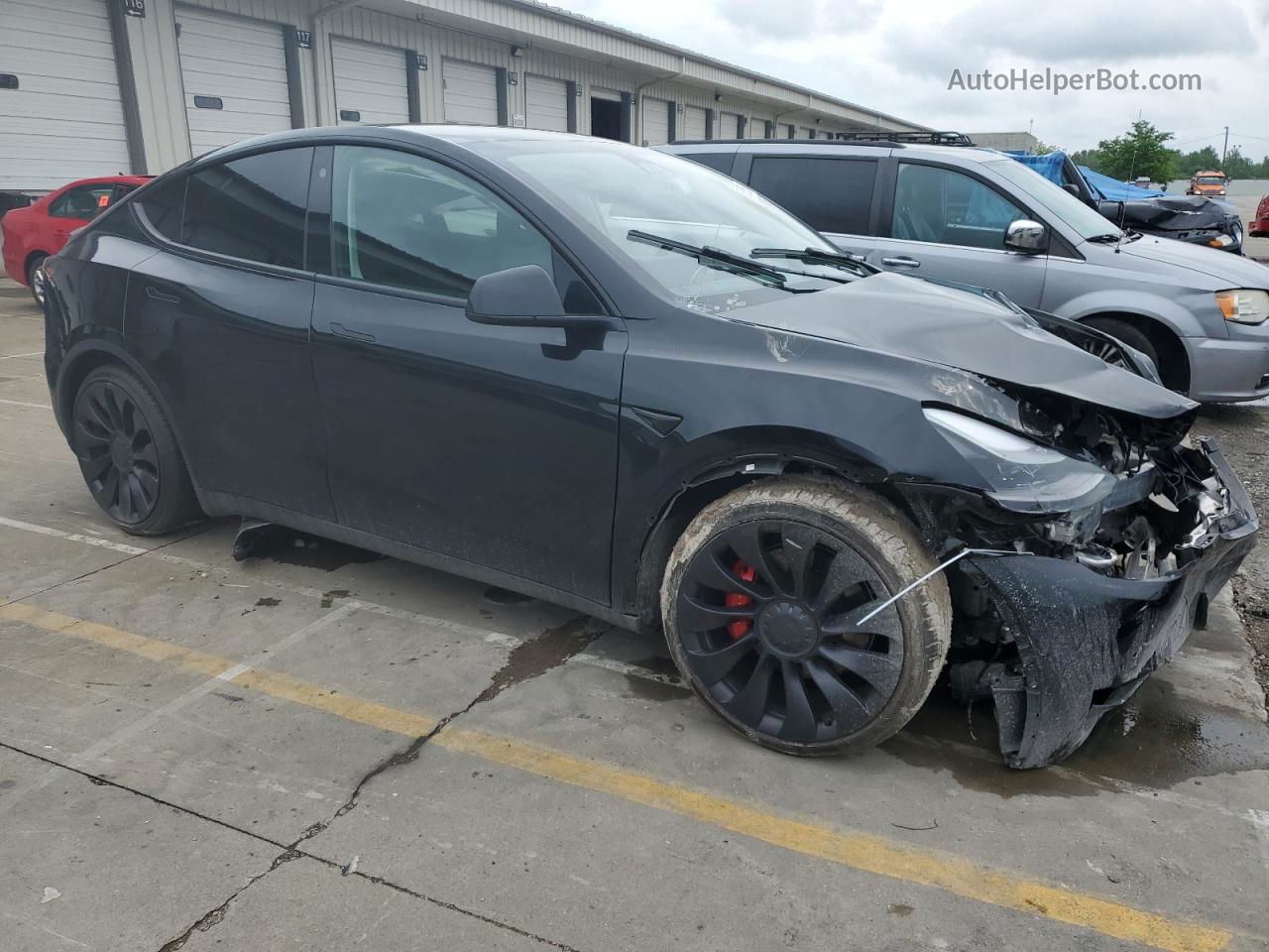 2022 Tesla Model Y  Black vin: 7SAYGDEF1NF462372