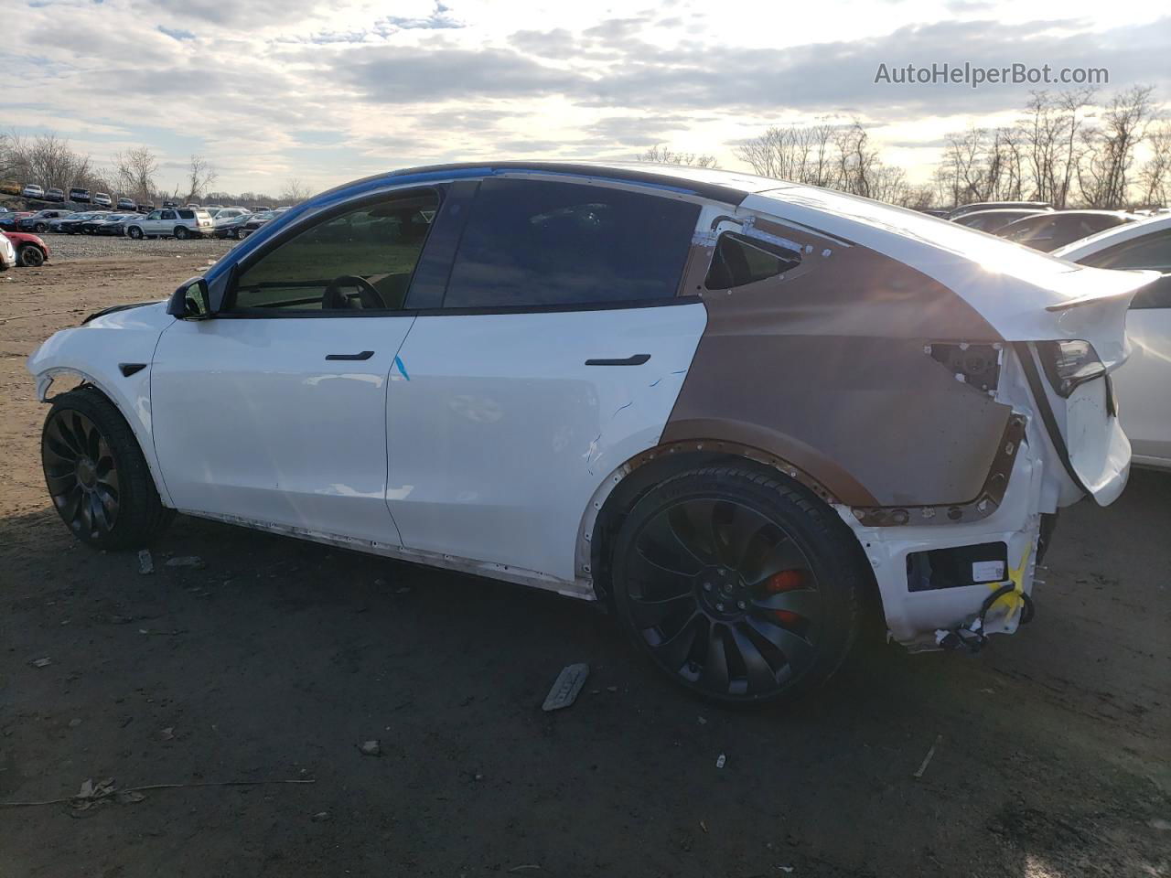 2022 Tesla Model Y  White vin: 7SAYGDEF1NF522375