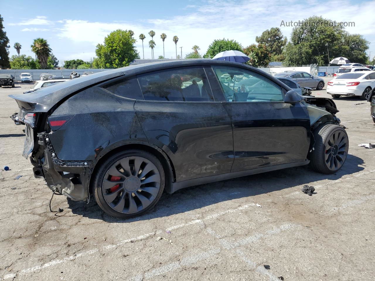 2022 Tesla Model Y  Black vin: 7SAYGDEF1NF556039