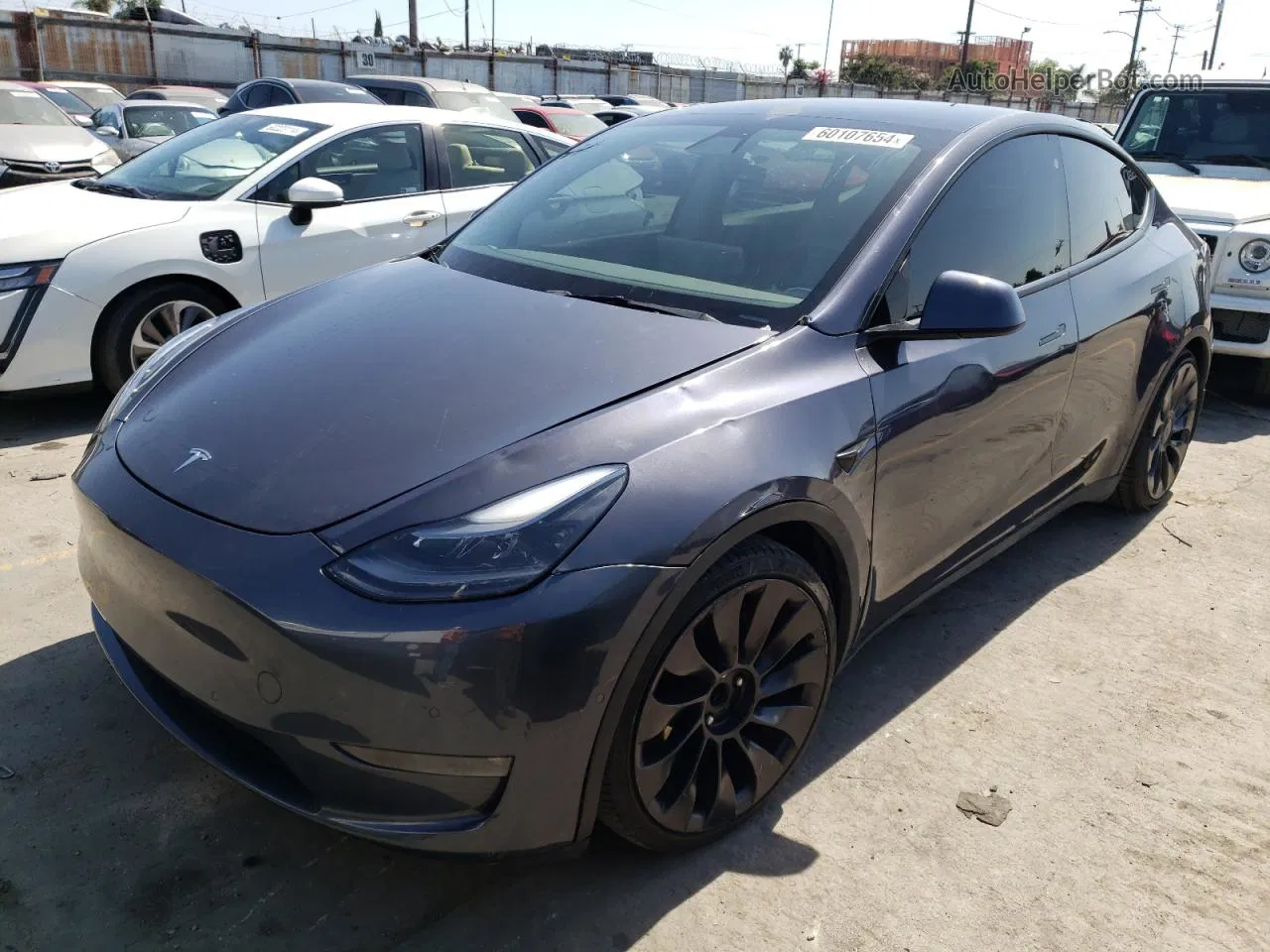 2022 Tesla Model Y  Gray vin: 7SAYGDEF3NF389859