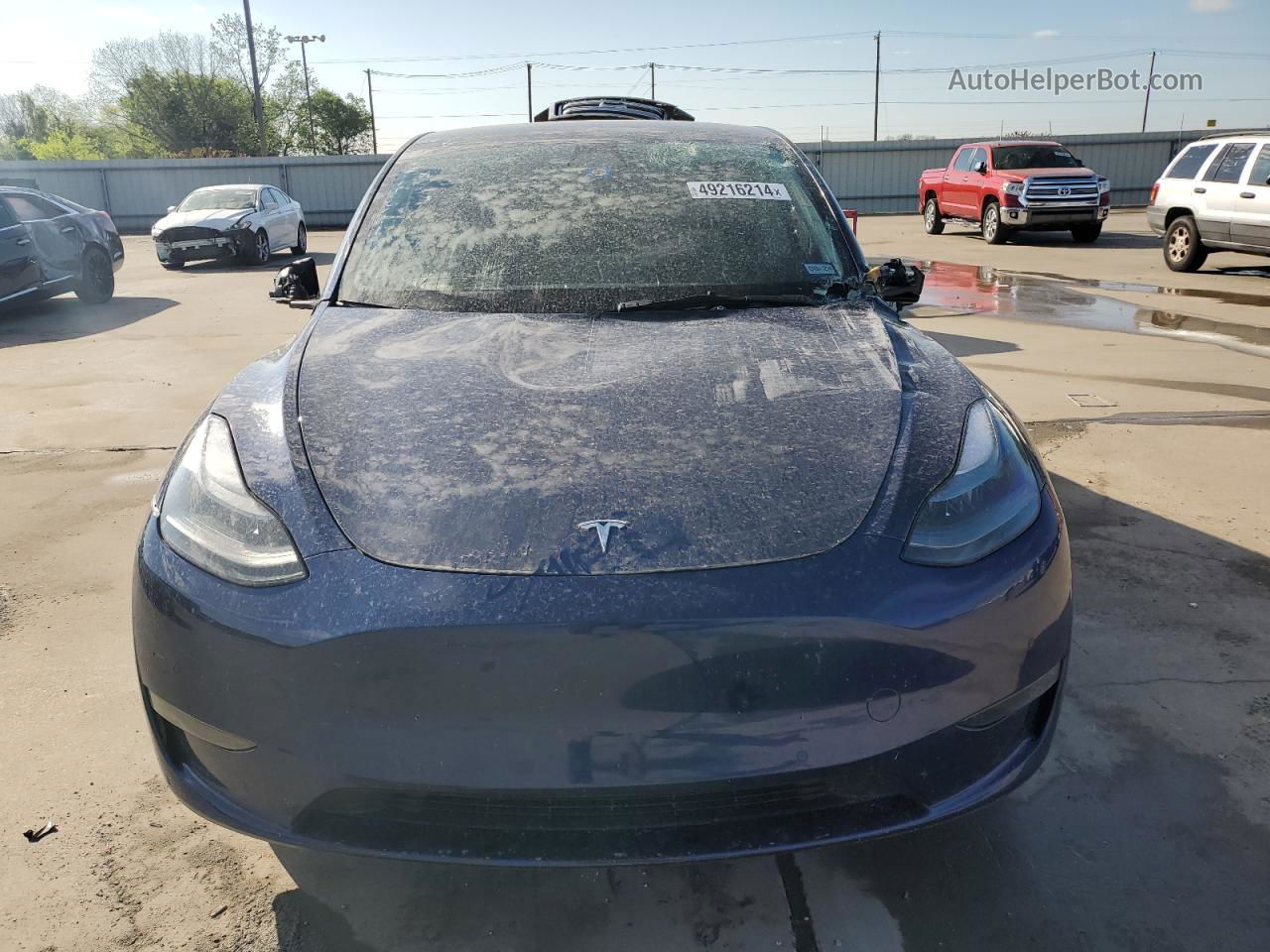 2022 Tesla Model Y  Blue vin: 7SAYGDEF3NF415683