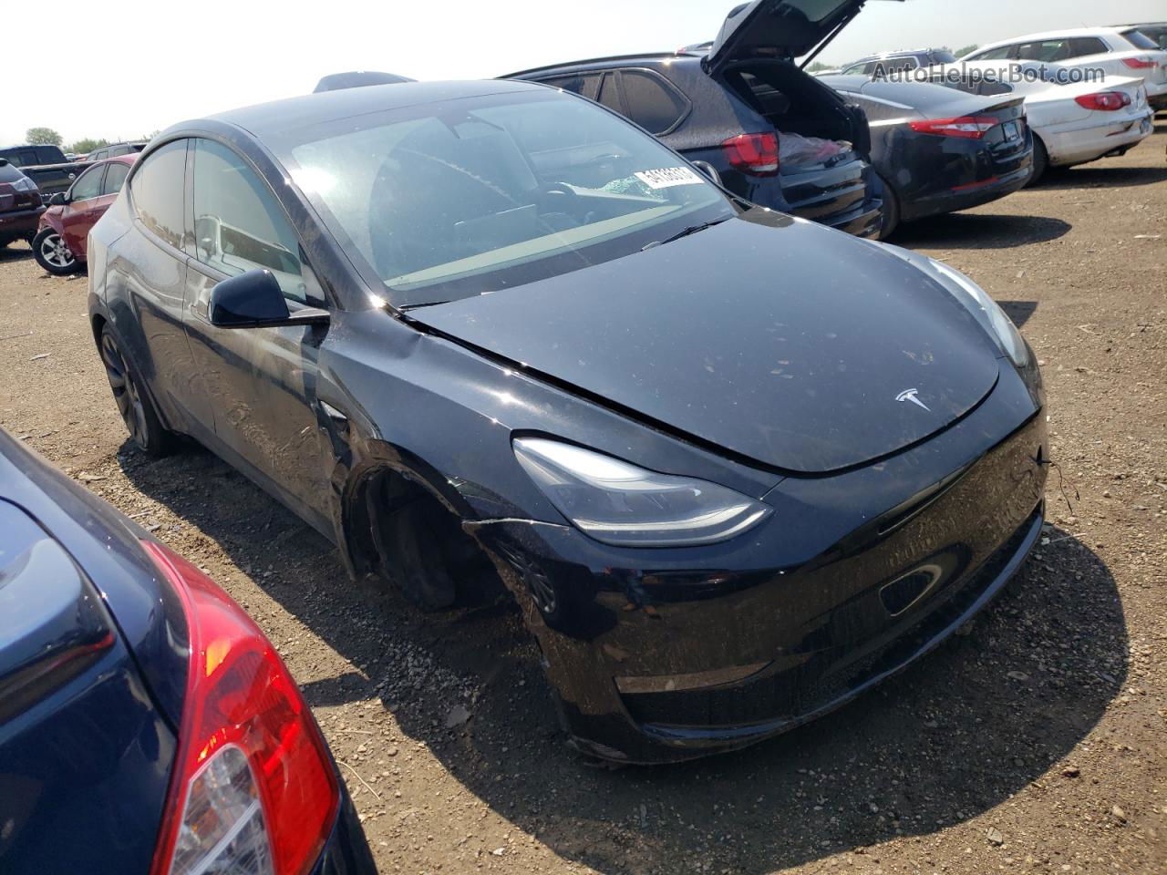 2022 Tesla Model Y  Black vin: 7SAYGDEF3NF524273