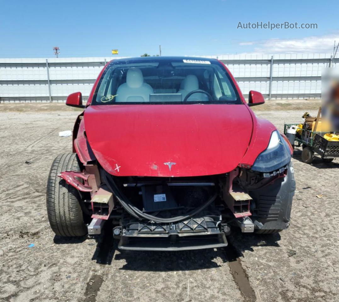 2022 Tesla Model Y  Red vin: 7SAYGDEF3NF530168