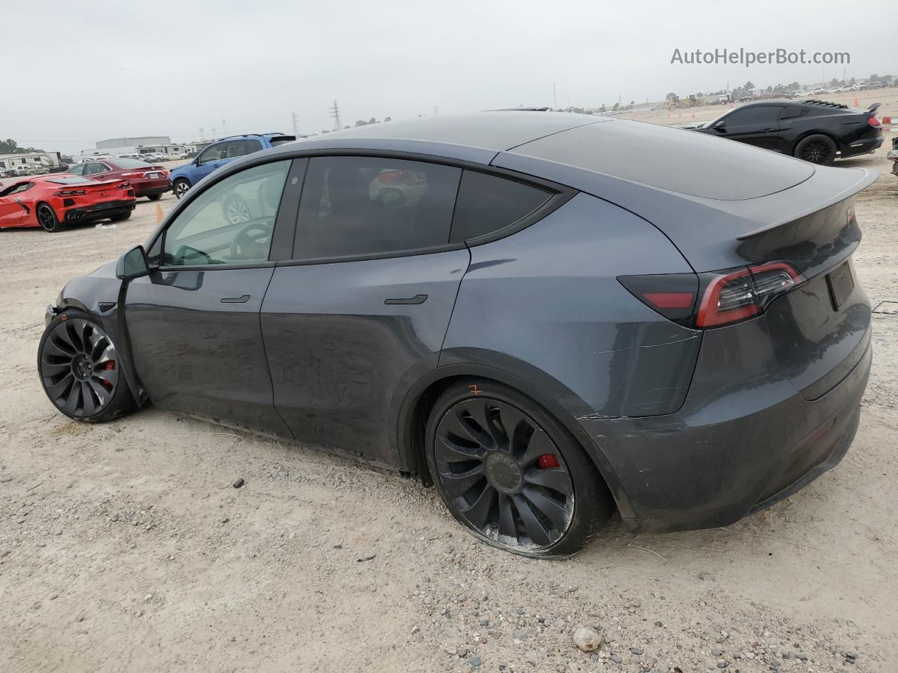 2022 Tesla Model Y  Blue vin: 7SAYGDEF4NF450104