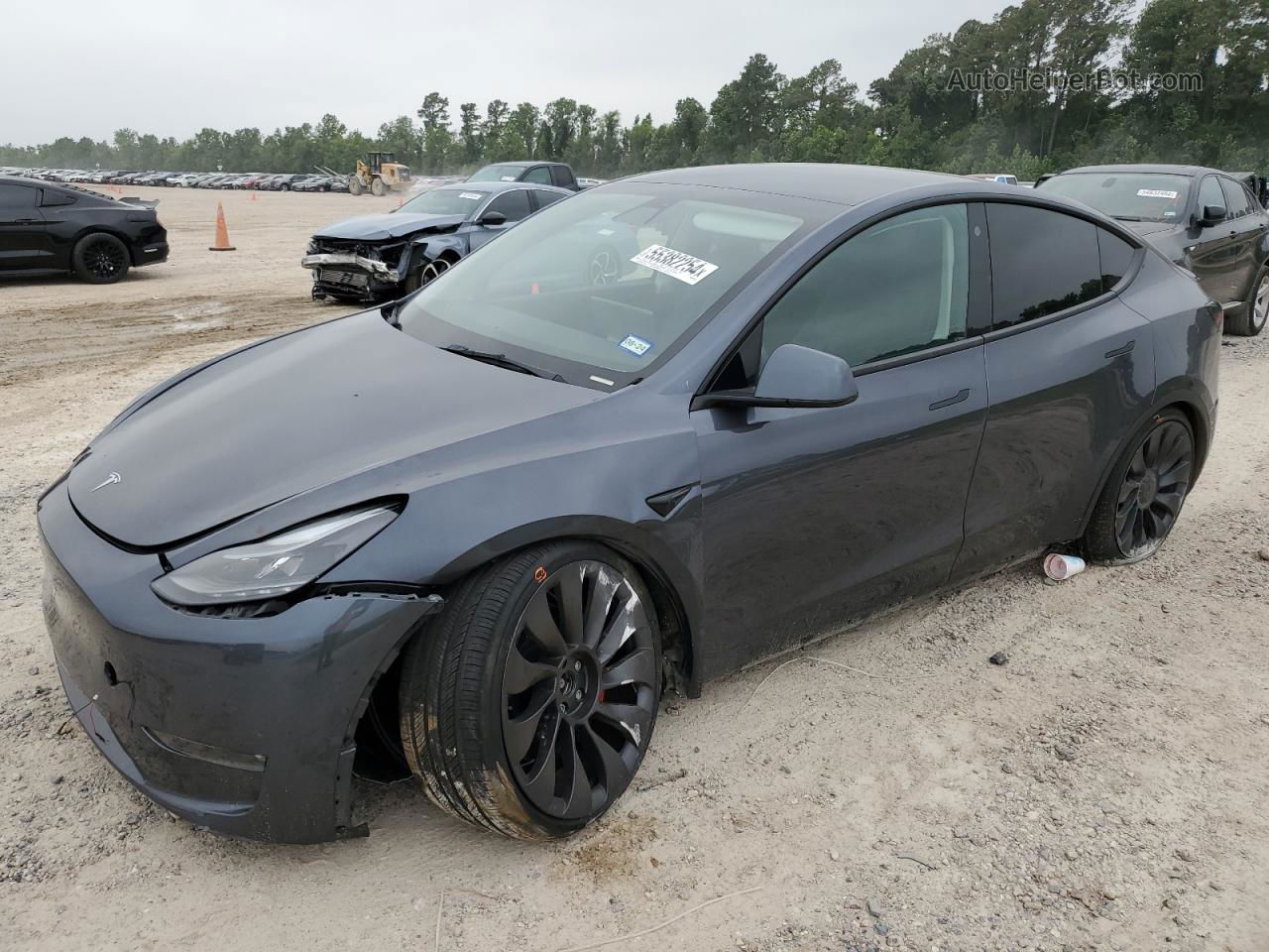 2022 Tesla Model Y  Blue vin: 7SAYGDEF4NF450104