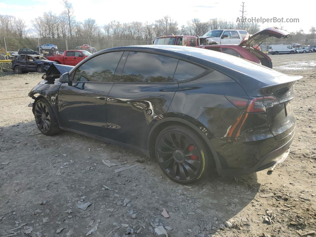 2022 Tesla Model Y  Black vin: 7SAYGDEF5NF454159