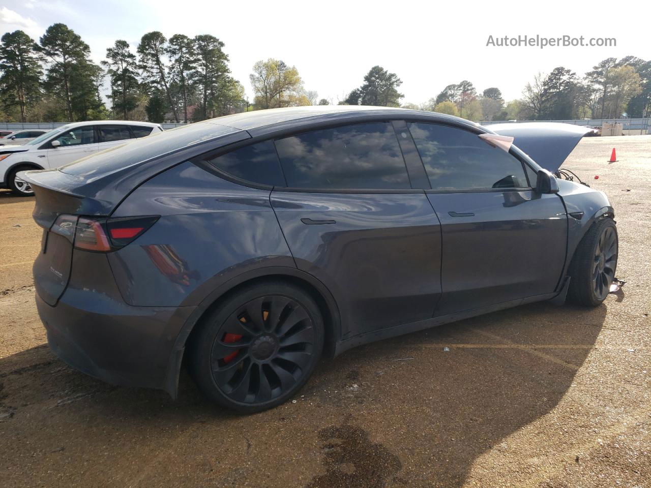 2022 Tesla Model Y  Gray vin: 7SAYGDEF5NF533783