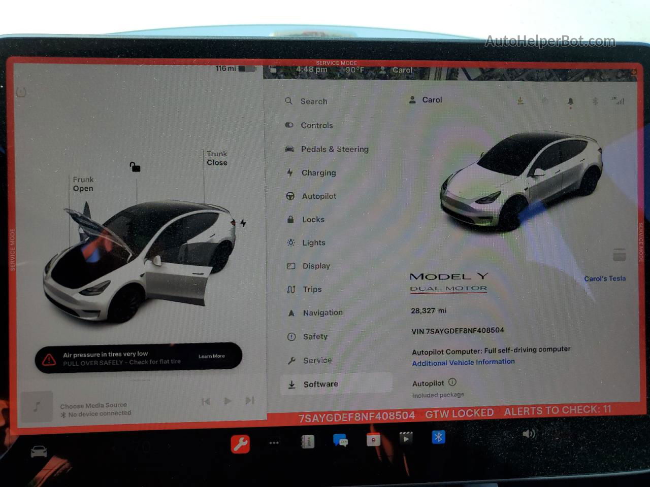 2022 Tesla Model Y  White vin: 7SAYGDEF8NF408504