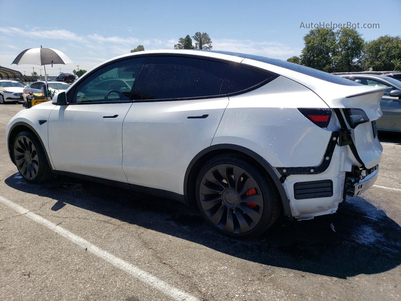 2022 Tesla Model Y  White vin: 7SAYGDEF9NF536329