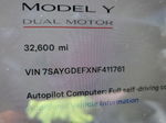 2022 Tesla Model Y  Серый vin: 7SAYGDEFXNF411761