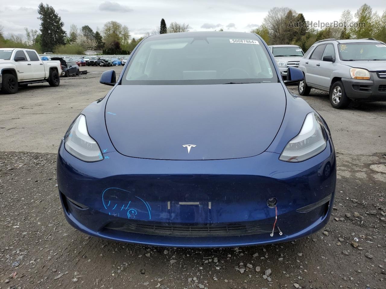 2022 Tesla Model Y  Blue vin: 7SAYGDEFXNF460331