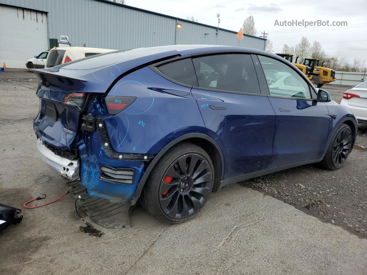 2022 Tesla Model Y  Синий vin: 7SAYGDEFXNF460331