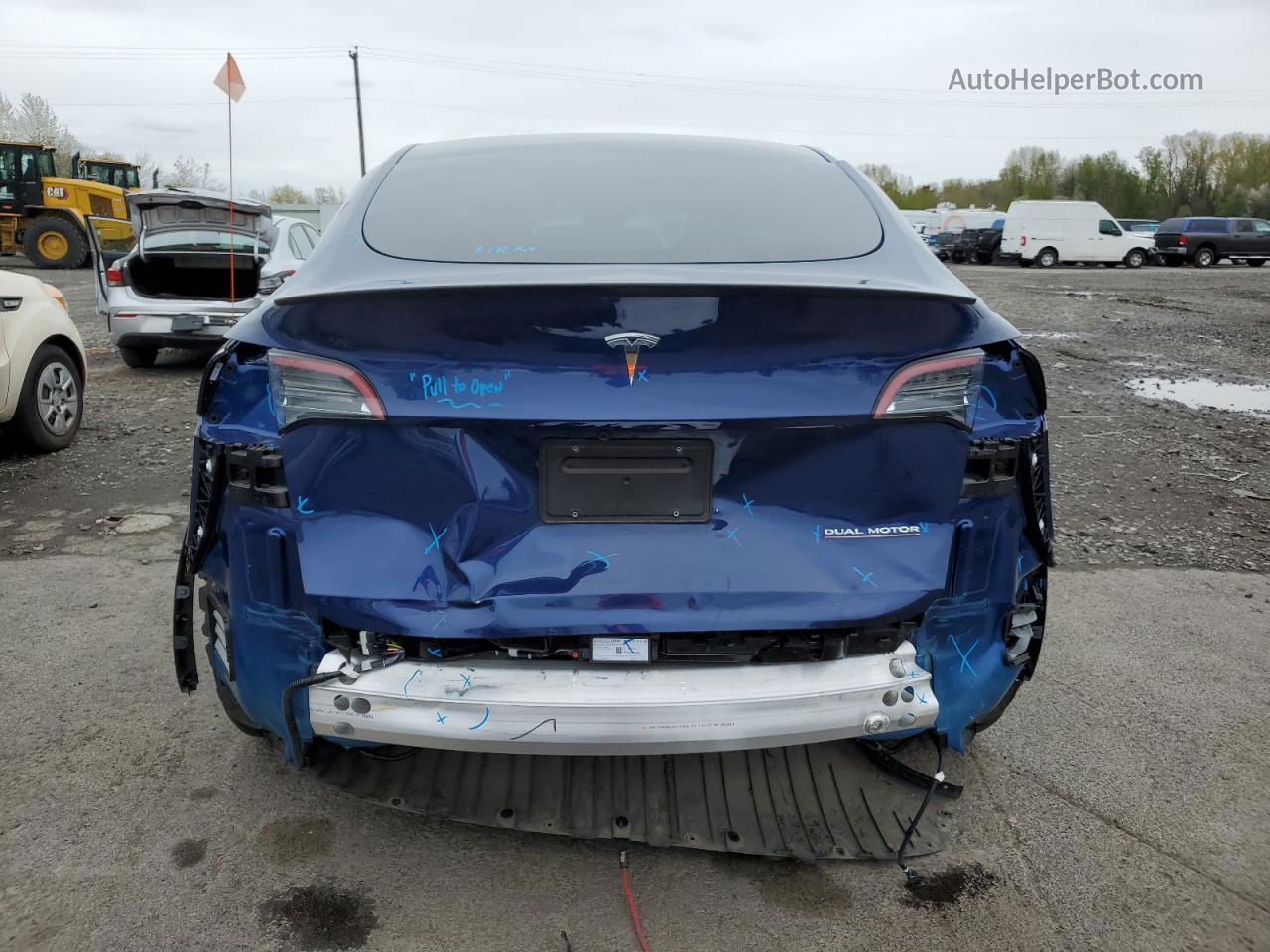 2022 Tesla Model Y  Blue vin: 7SAYGDEFXNF460331