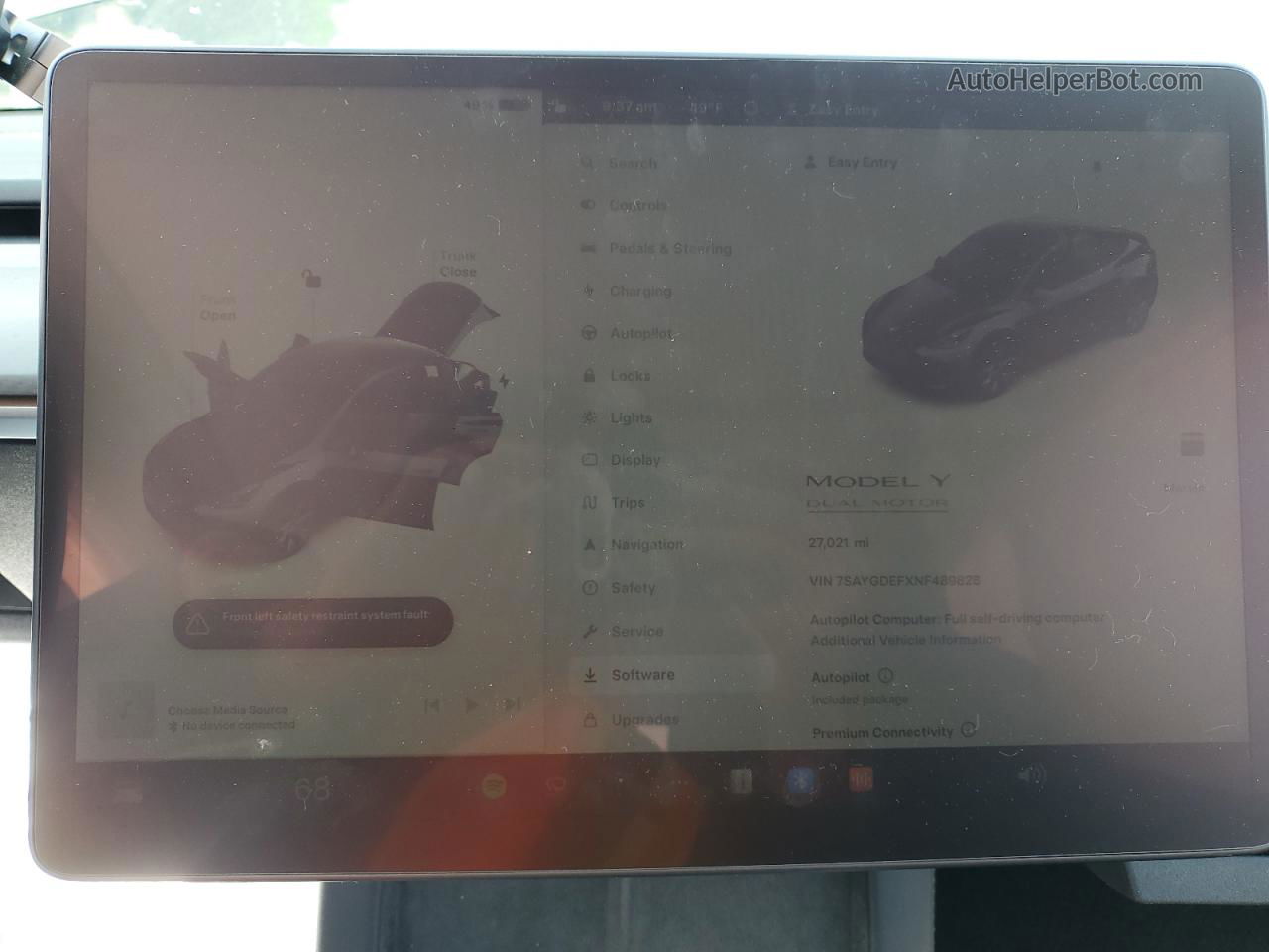 2022 Tesla Model Y  Gray vin: 7SAYGDEFXNF489828