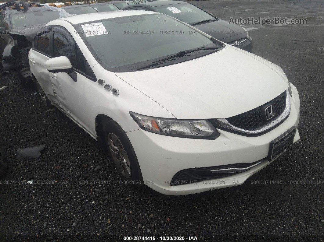 2015 Honda Civic Lx White vin: 19XFB2F5XFE290279