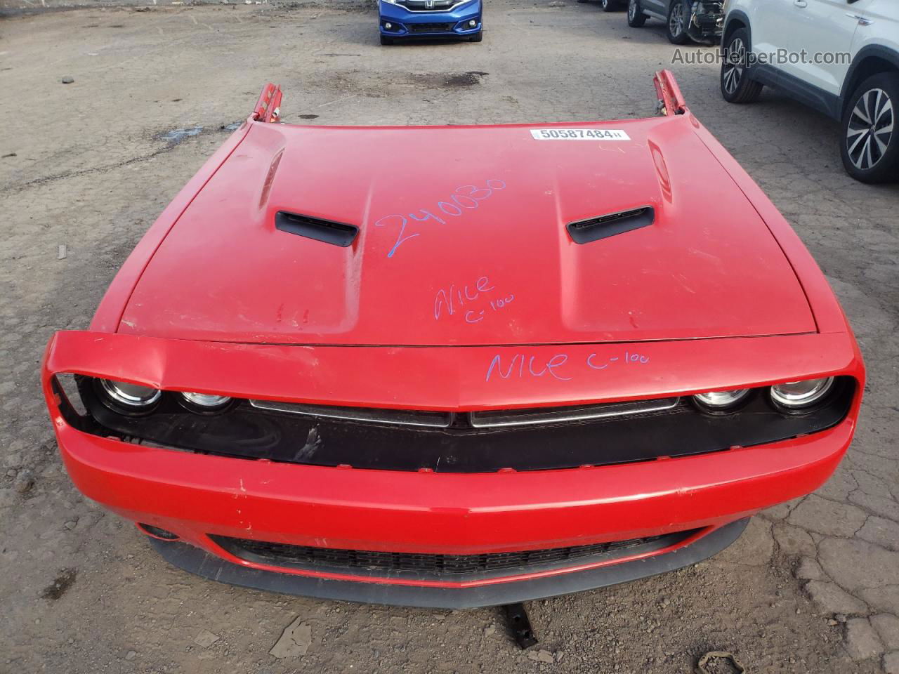 2017 Dodge Challenger Sxt Red vin: 2C3CDZAG4FH703367