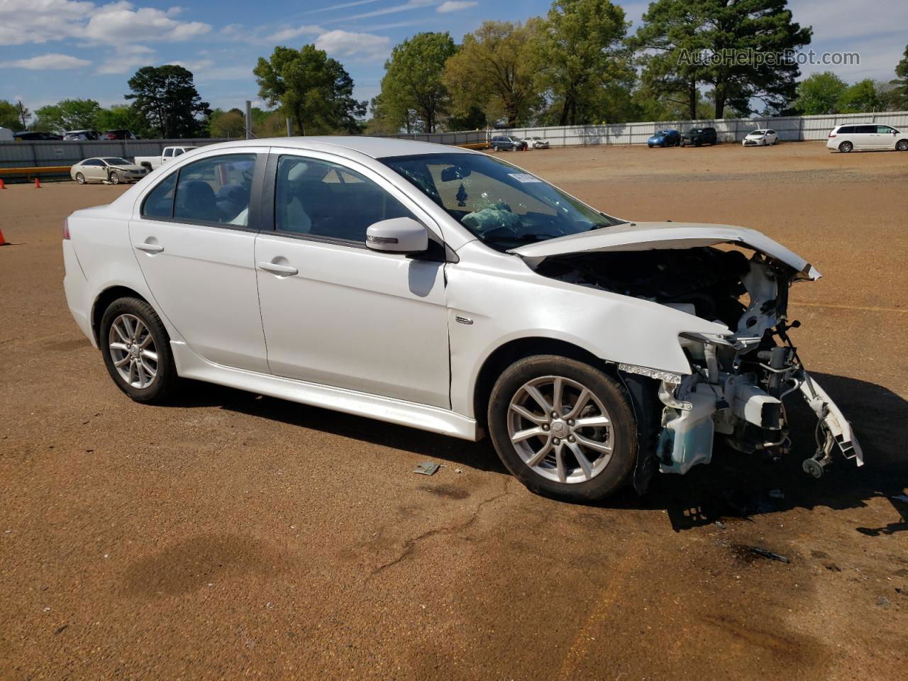 2016 Mitsubishi Lancer Es White vin: JA32U2FU3GU005598