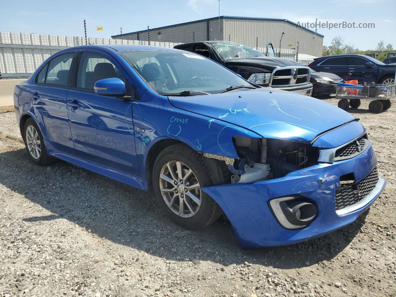 2016 Mitsubishi Lancer Es Blue vin: JA32U2FU4GU012155