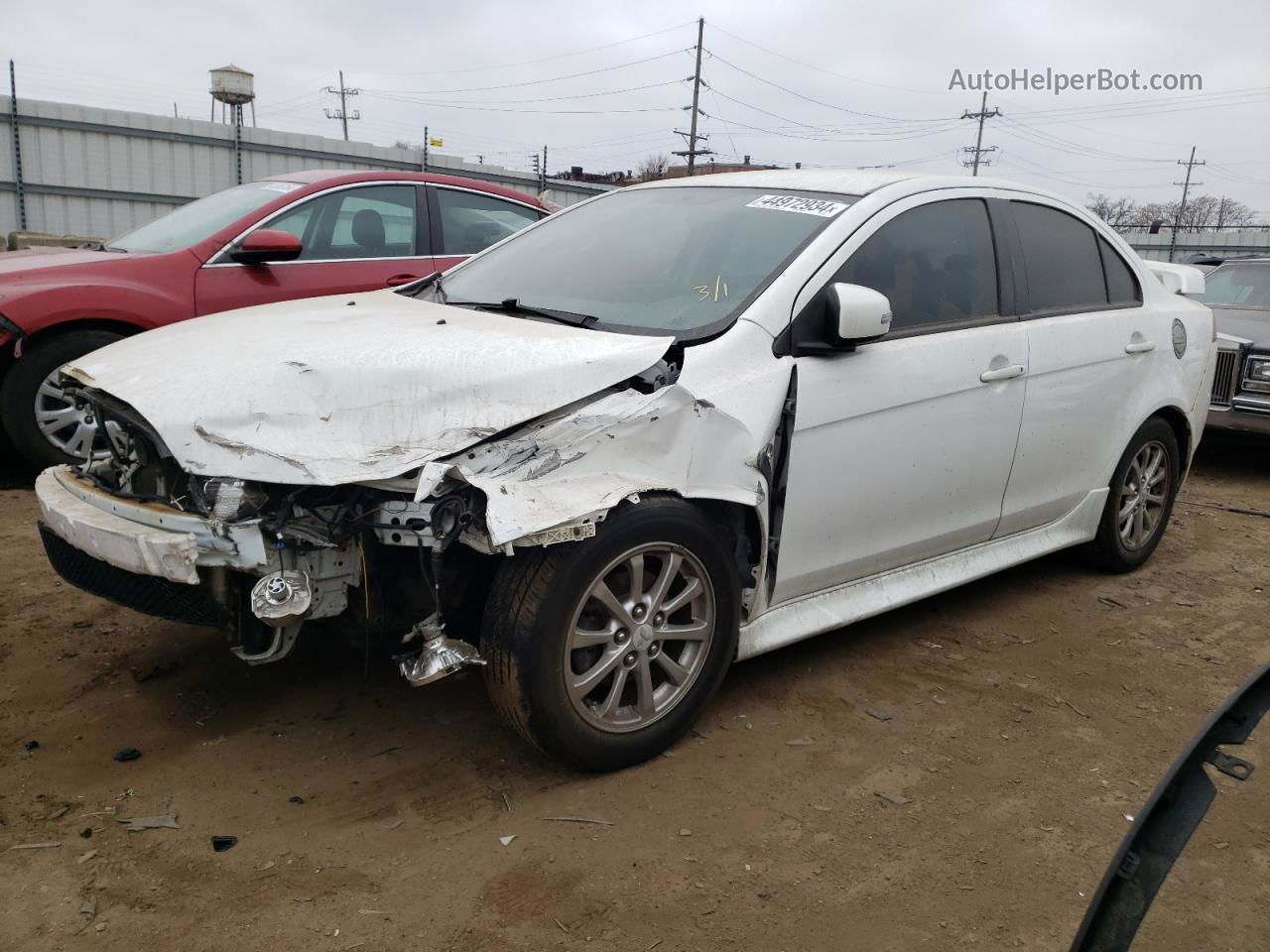 2015 Mitsubishi Lancer Es White vin: JA32U2FU6FU006419