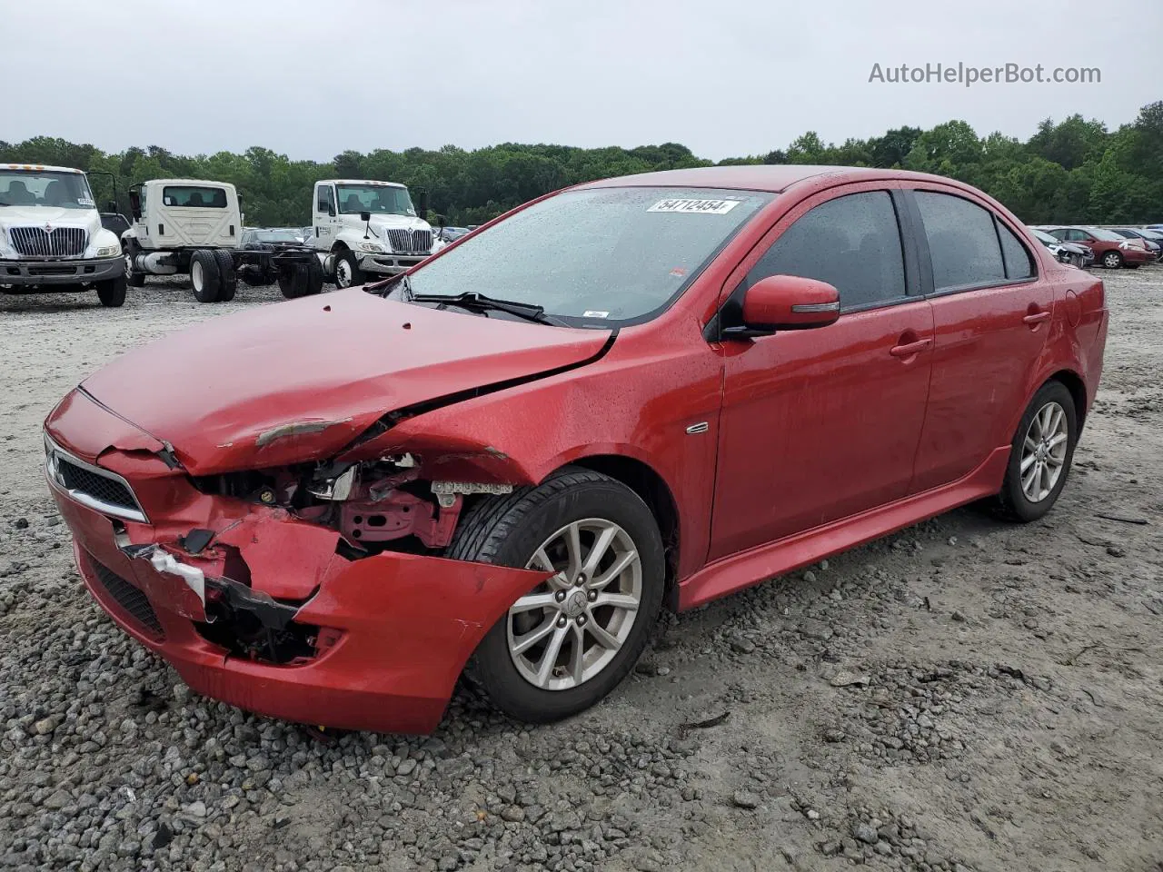 2015 Mitsubishi Lancer Es Red vin: JA32U2FU7FU025979