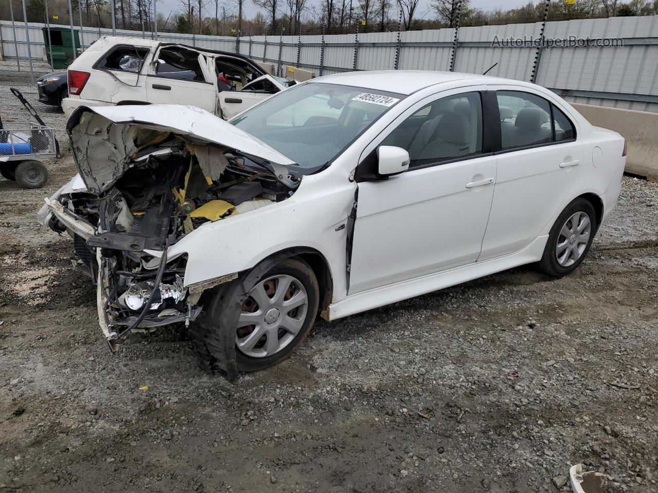 2015 Mitsubishi Lancer Es White vin: JA32U2FUXFU006701