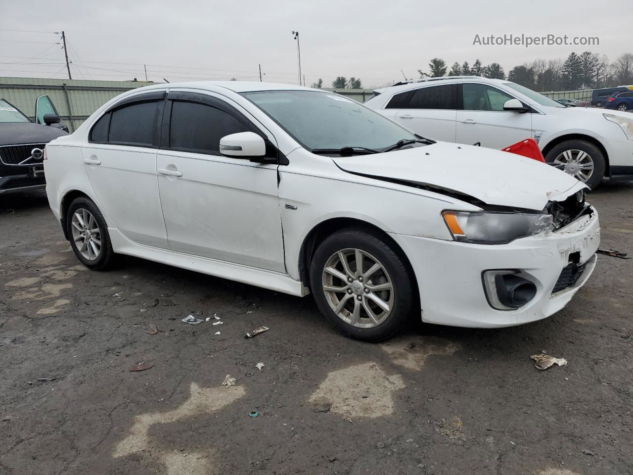 2016 Mitsubishi Lancer Es White vin: JA32U2FUXGU000849