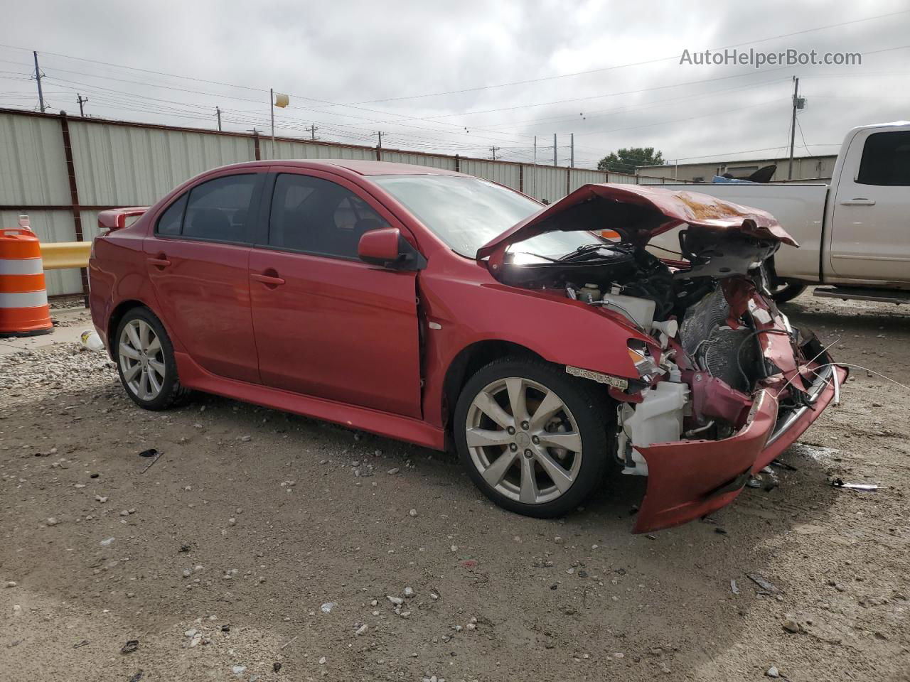 2013 Mitsubishi Lancer Gt Red vin: JA32U8FW4DU015802