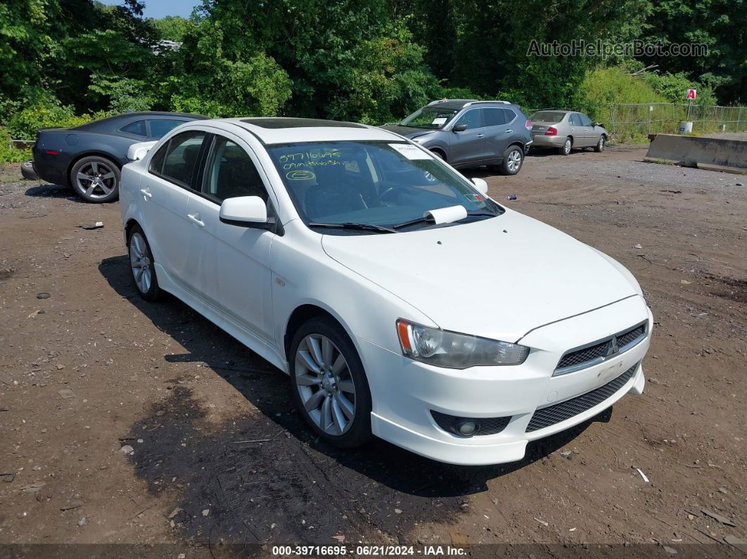 2009 Mitsubishi Lancer Gts White vin: JA3AU86W09U020708