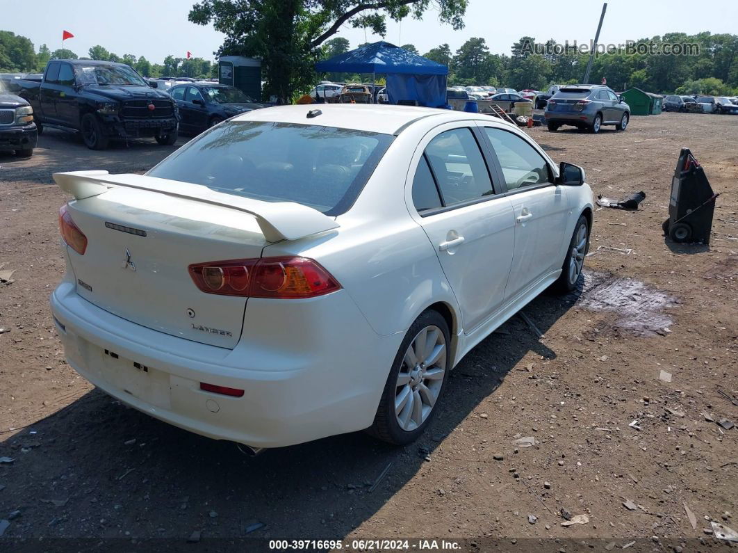 2009 Mitsubishi Lancer Gts White vin: JA3AU86W09U020708