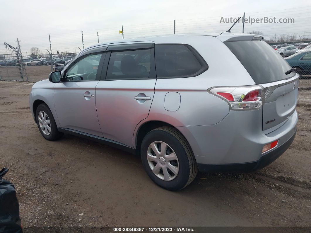 2014 Mitsubishi Outlander Es Silver vin: JA4AD2A30EZ006147