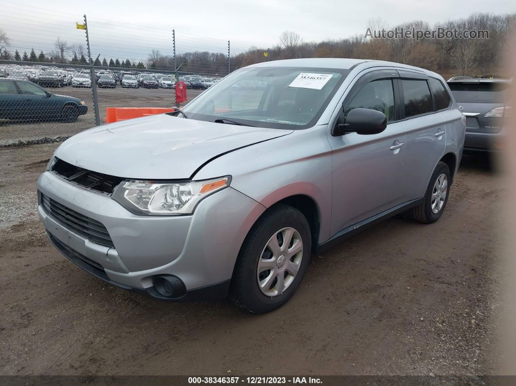 2014 Mitsubishi Outlander Es Silver vin: JA4AD2A30EZ006147